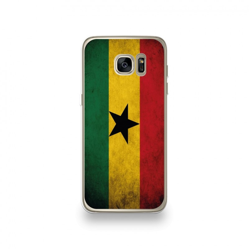Coque Samsung Galaxy S7 Edge Silicone motif Drapeau Ghana Vintage - Destination Telecom