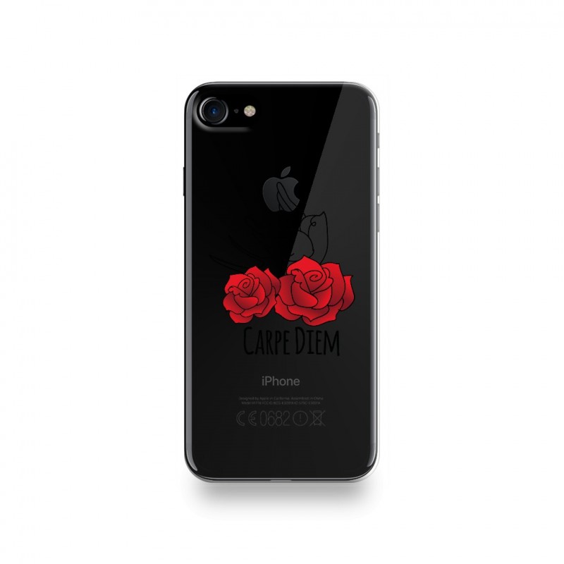 coque iphone xr rose rouge