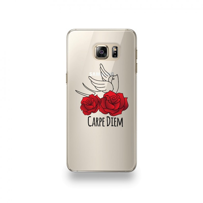 coque galaxy s6 edge silicone rose