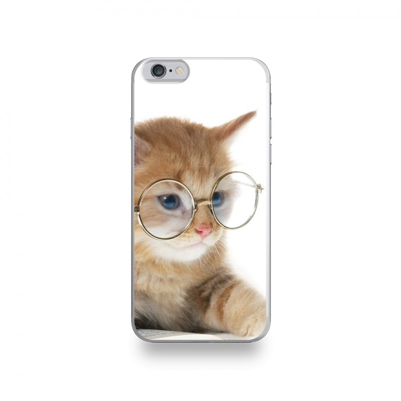 Coque Iphone 6 6s Silicone Motif Grand Chat A Lunettes Destination Telecom