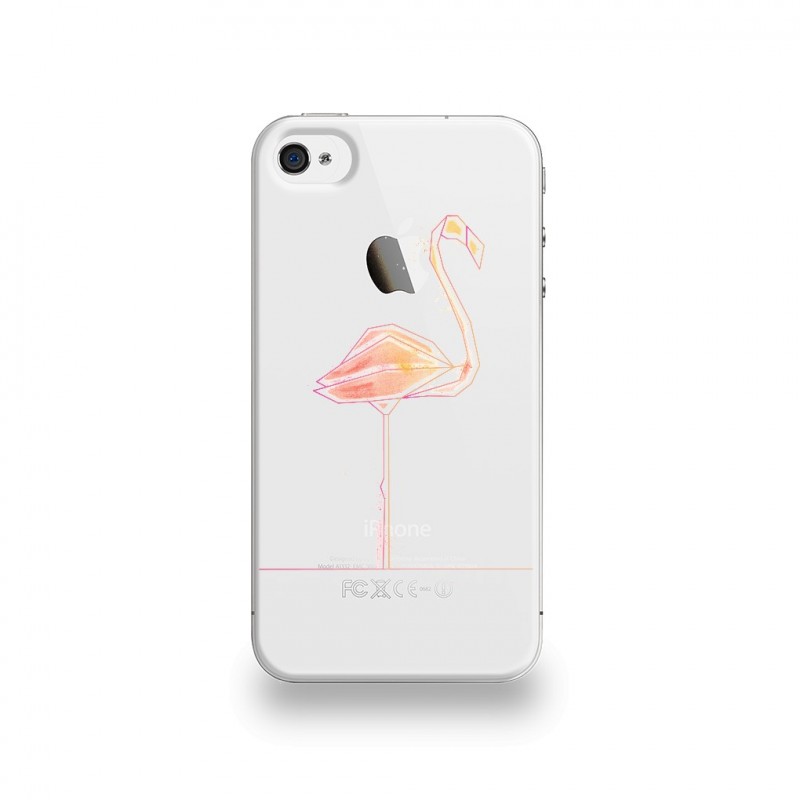 coque iphone 4 flaman rose