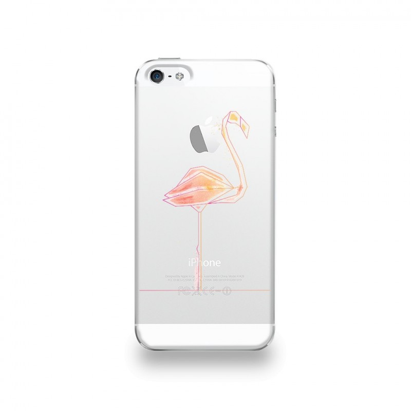 coque iphone 5 flamant rose