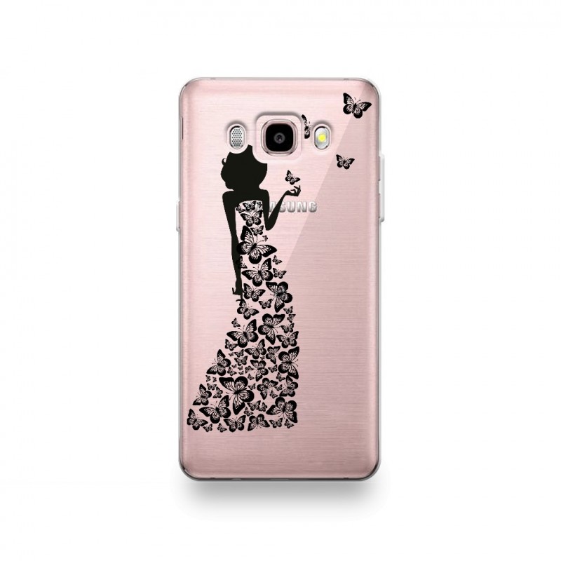 Coque Samsung Galaxy J5 2016 Silicone motif Silhouette Femme Papillons