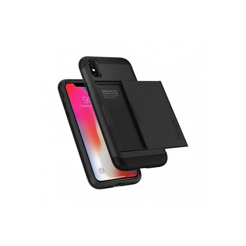 coque iphone xr porte carte spigen